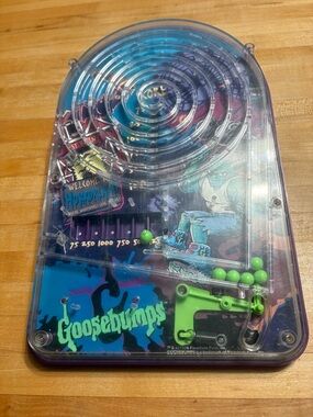 Vintage 1996 Goosebumps Horror Land Electric Pinball Table Top Hand Game